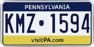 PA license plate KMZ1594