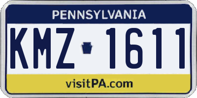 PA license plate KMZ1611