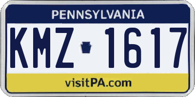PA license plate KMZ1617