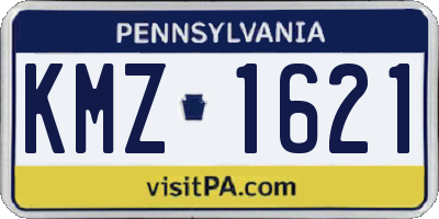 PA license plate KMZ1621