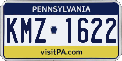 PA license plate KMZ1622