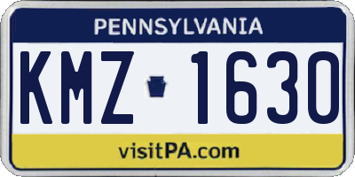 PA license plate KMZ1630