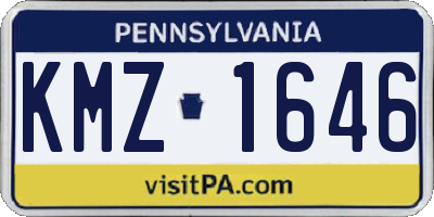 PA license plate KMZ1646
