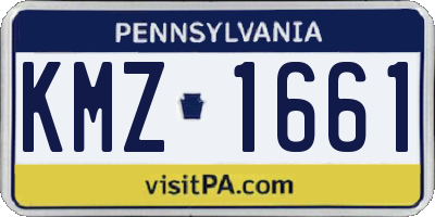 PA license plate KMZ1661