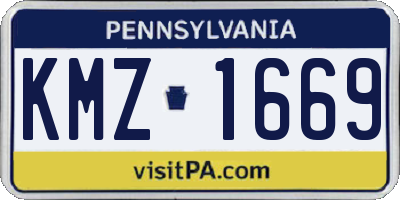 PA license plate KMZ1669