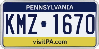 PA license plate KMZ1670
