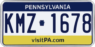 PA license plate KMZ1678