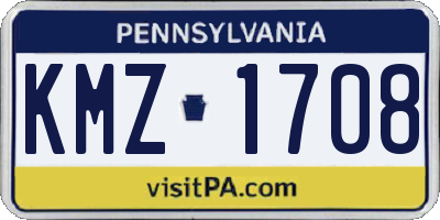 PA license plate KMZ1708