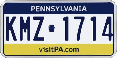PA license plate KMZ1714