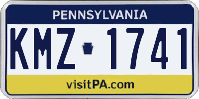 PA license plate KMZ1741