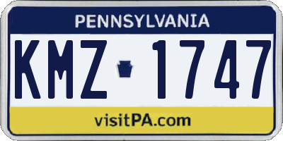 PA license plate KMZ1747
