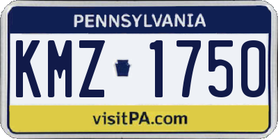 PA license plate KMZ1750