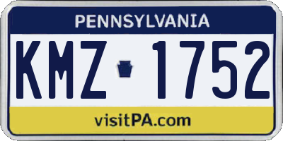 PA license plate KMZ1752