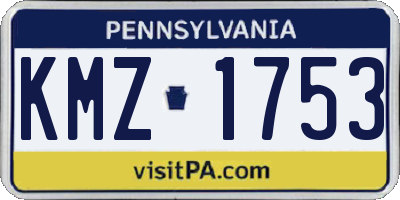 PA license plate KMZ1753