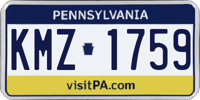PA license plate KMZ1759