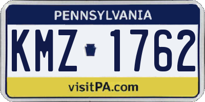 PA license plate KMZ1762