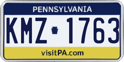 PA license plate KMZ1763