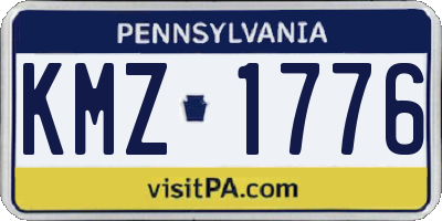 PA license plate KMZ1776