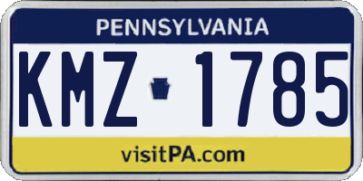 PA license plate KMZ1785