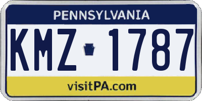 PA license plate KMZ1787