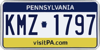 PA license plate KMZ1797