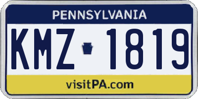 PA license plate KMZ1819