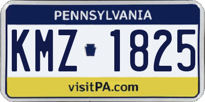 PA license plate KMZ1825