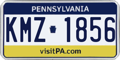PA license plate KMZ1856