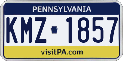 PA license plate KMZ1857