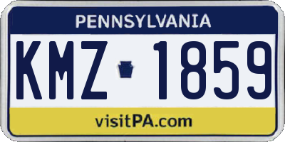 PA license plate KMZ1859