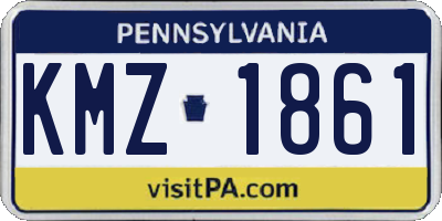 PA license plate KMZ1861