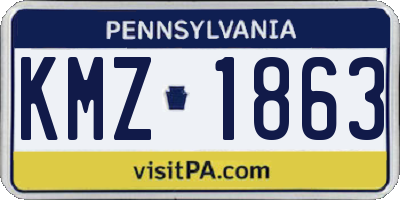 PA license plate KMZ1863
