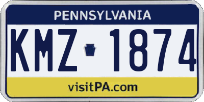 PA license plate KMZ1874