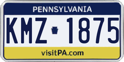 PA license plate KMZ1875