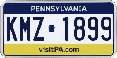 PA license plate KMZ1899