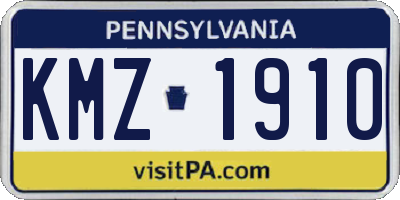 PA license plate KMZ1910