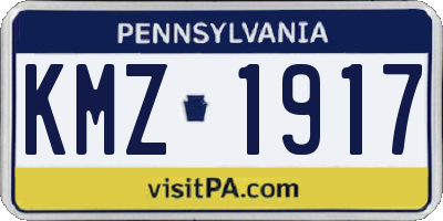 PA license plate KMZ1917