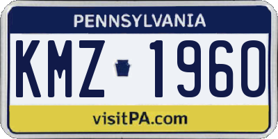 PA license plate KMZ1960