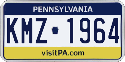 PA license plate KMZ1964