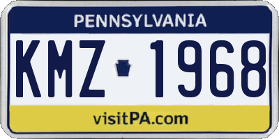 PA license plate KMZ1968