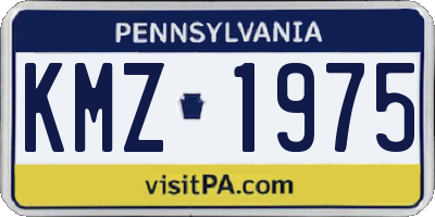PA license plate KMZ1975