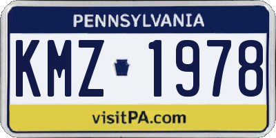 PA license plate KMZ1978