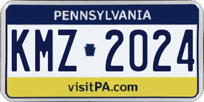 PA license plate KMZ2024