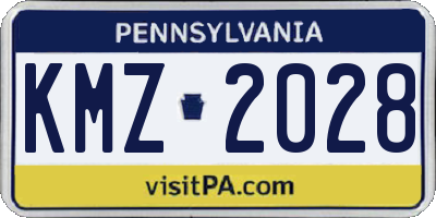 PA license plate KMZ2028
