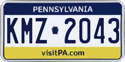 PA license plate KMZ2043