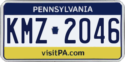 PA license plate KMZ2046