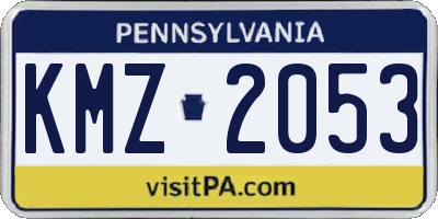 PA license plate KMZ2053