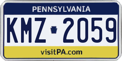 PA license plate KMZ2059