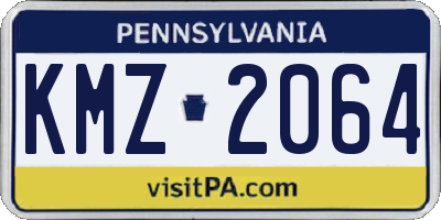 PA license plate KMZ2064