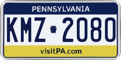 PA license plate KMZ2080